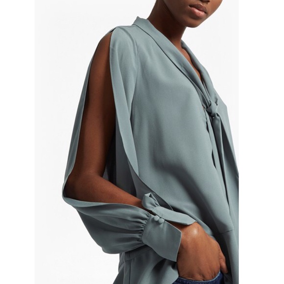 French Connection Tops - French connection green blue drape blouse! NEW